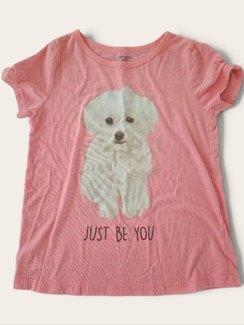 Carter's Pink 'Just Be You' Dog Graphic Tee for Girls
